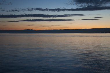 lake geneva, İsviçre üzerinden güzel bir gün batımı