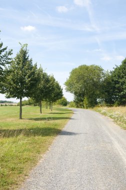 Bir yol boyunca Almanya'da bir Golf Sahası