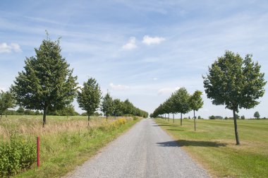 Bir yol boyunca Almanya'da bir Golf Sahası