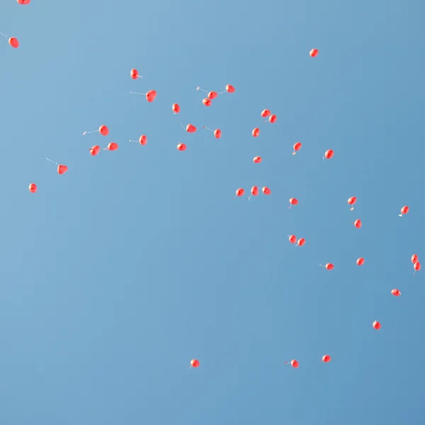 Palloncini a forma di cuore — Foto Stock