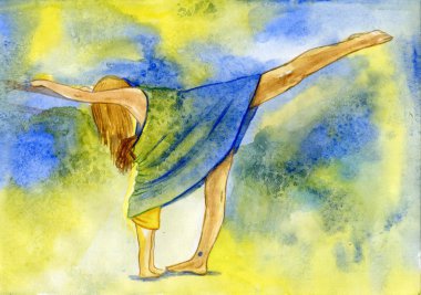 yoga ve kızı besleme tarafından işgal