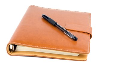 defter ve kalem izole