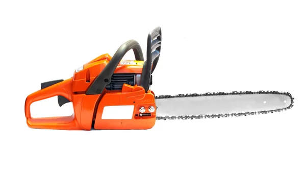 Orange chain saw — Stock Photo, Image
