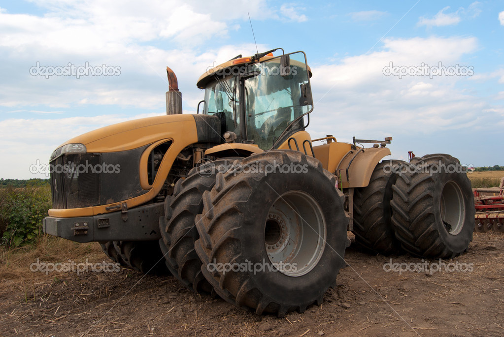 yellow tractor