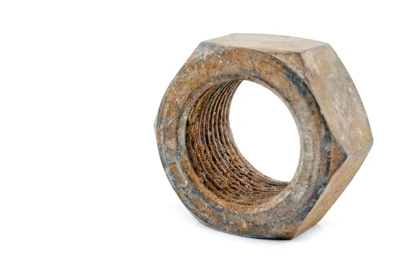 Metal nut isolated — Stock Photo, Image