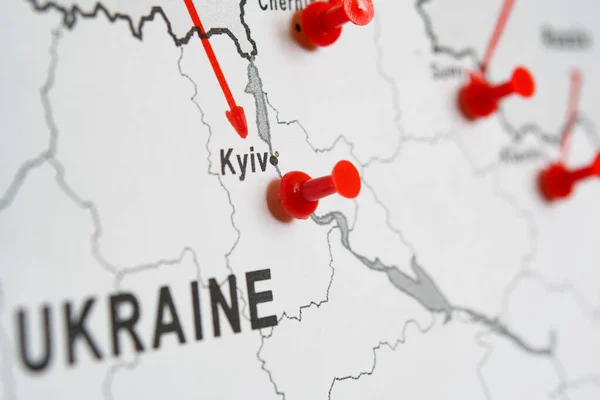 Russia Ucraina Mappa Della Crisi Ucraina Ucraina Russia Conflitto Militare — Foto Stock