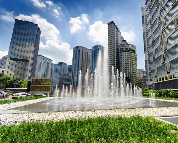 Центр города Куала-Лумпур в районе KLCC — стоковое фото