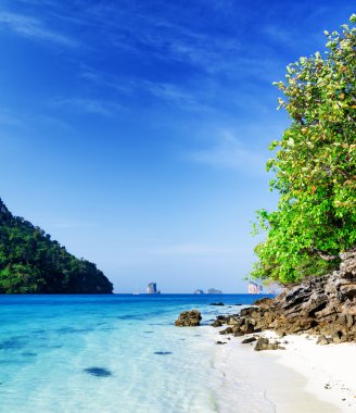 Temiz su ve mavi gökyüzü