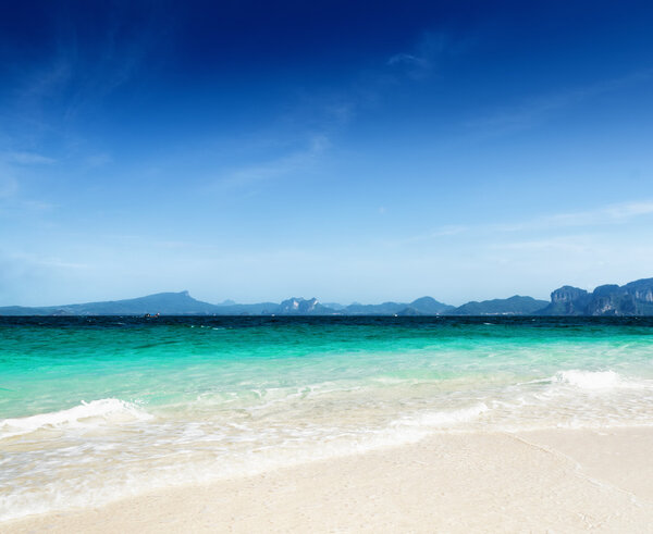 Clear water and blue sky