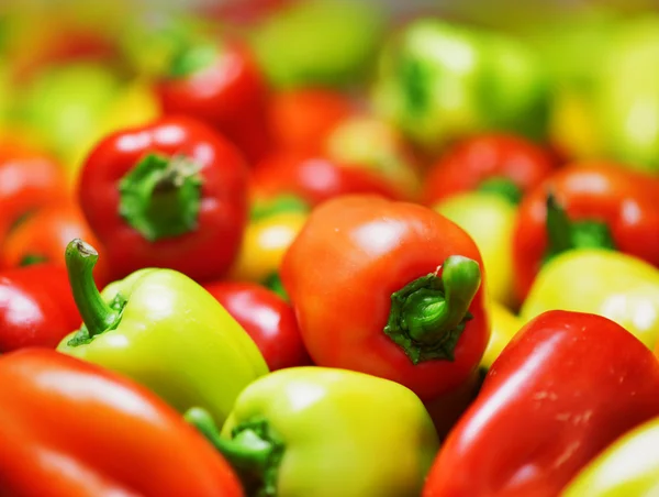 Fresh sweet peppers. Vegetable background — Stock Photo, Image