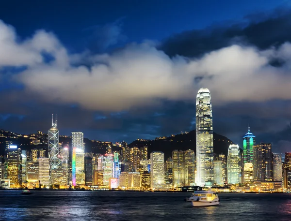 Skyline av hong kong vid solnedgången — Stockfoto