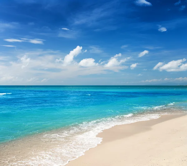 Όμορφη τροπική θάλασσα και γαλάζιο ουρανό — Φωτογραφία Αρχείου