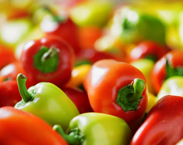 Fresh sweet peppers. Vegetable background — Stock Photo, Image