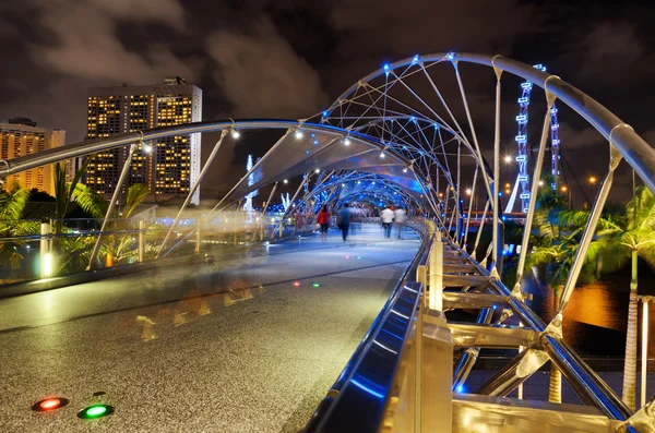 El puente Helix en Singapur . —  Fotos de Stock