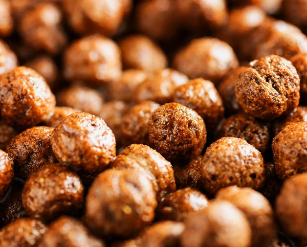 Closeup view of chocolate cereal — Stock Photo, Image