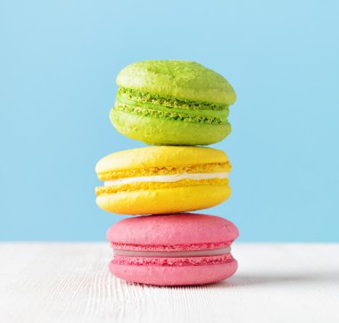 Macaron Beyaz ahşap tablo
