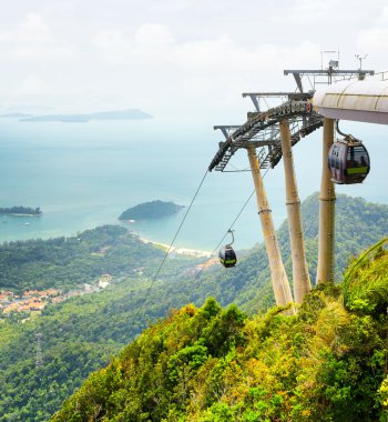 Langkawi Adası, Malezya 'daki teleferik.