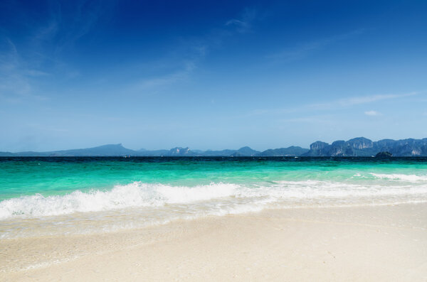 Clear water and blue sky