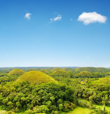 Chocolate hills on Bohol Island, Philippines clipart