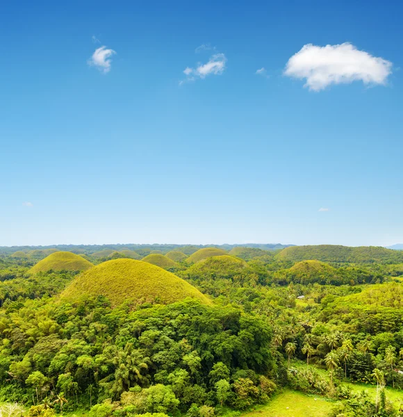 Chocolate hills on Bohol Island, Philippines — Stock Photo, Image