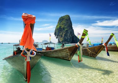 phra nang beach, Tayland Tayland tekneler