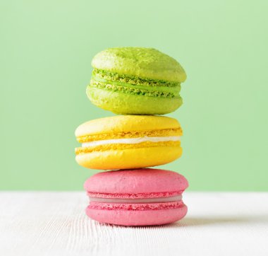 Macaron Beyaz ahşap tablo