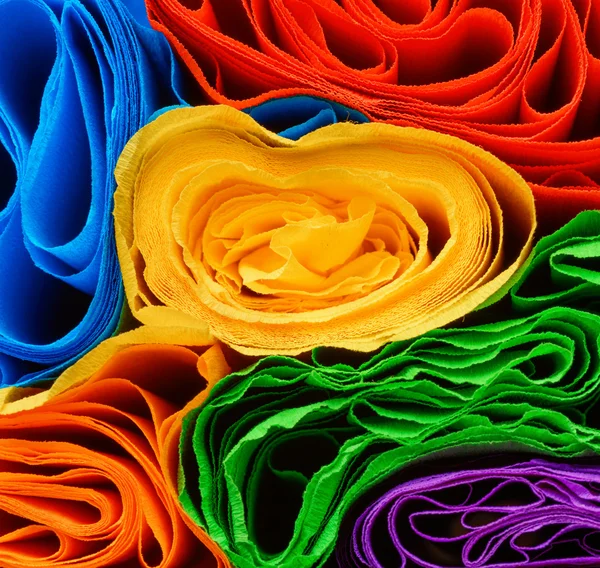 Rolls of various color paper — Stock Photo, Image