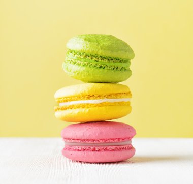Macaron Beyaz ahşap tablo