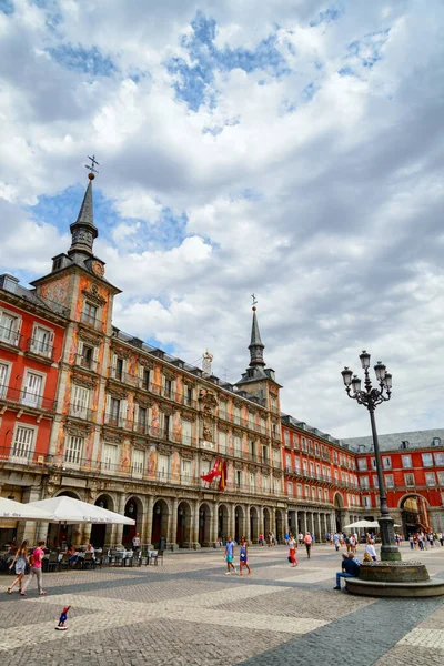 Μαδρίτη Ισπανία Αυγούστου 2014 Καταπληκτική Θέα Της Plaza Mayor Μαδρίτη — Φωτογραφία Αρχείου