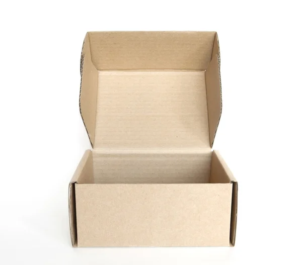 Άδειο ανοιχτό κουτί από χαρτόνι — Φωτογραφία Αρχείου