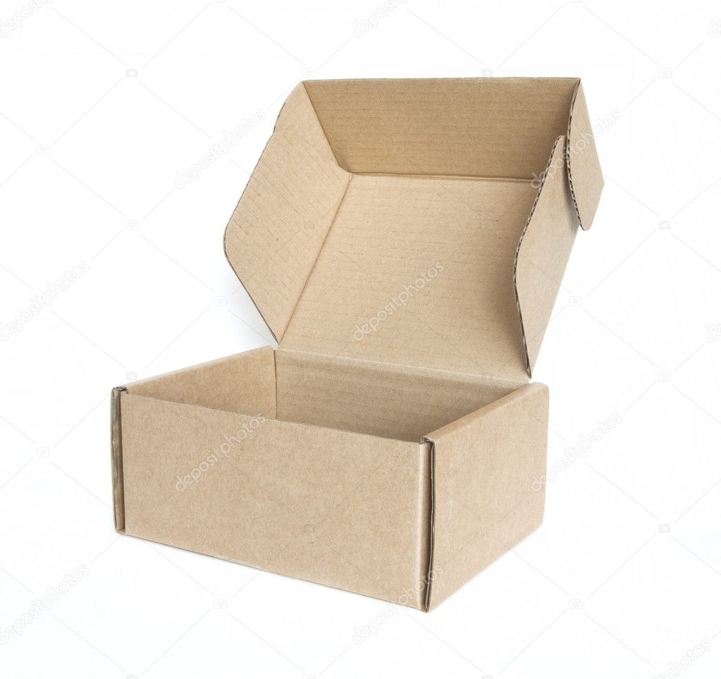 empty cardboard open box 
