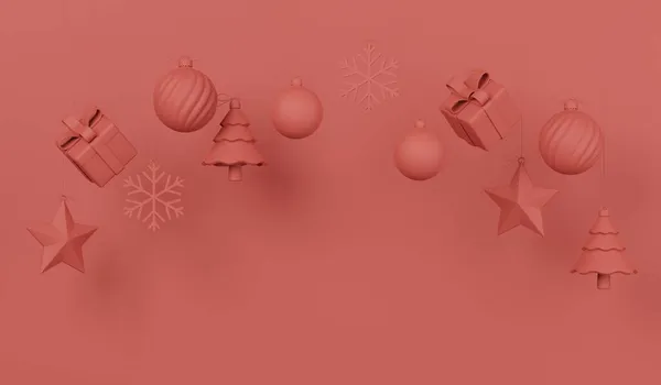 Weihnachts Und Neujahrsgeschenke Mit Konfetti Und Dekoration Bannerdesign Illustration — Stockfoto