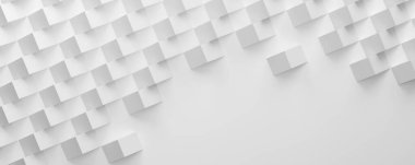 3D illüstrasyon beyaz soyut doku.Kağıt sanat tarzı kapak tasarımı, web sitesi arka planı veya reklamcılıkta kullanılabilir.