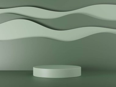 3d illüstrasyon, soyut arkaplan ile en az podyum ürün görüntüsü