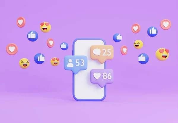 Ilustracja Platforma Mediów Społecznościowych Koncepcja Aplikacji Komunikacji Społecznej Online Inteligentny Zdjęcie Stockowe