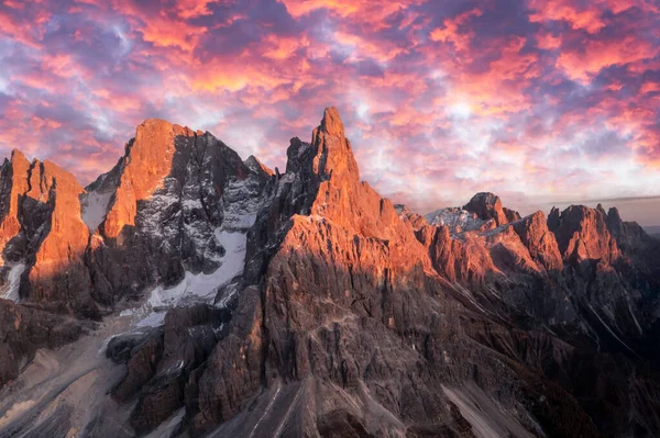 Pale San Martino Mountain Group Sunset Time Hight Mountains Glacier — 스톡 사진