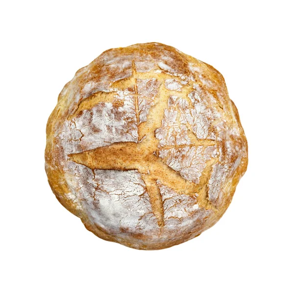 Παραδοσιακό Ζυμωμένο Ψωμί Προζύμης Που Απομονώνεται Λευκό Φόντο Υγιεινή Φωτογραφία — Φωτογραφία Αρχείου