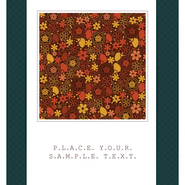 Tarjeta con flores de colores — Archivo Imágenes Vectoriales