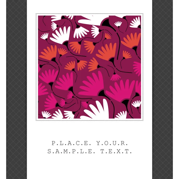 Tarjeta floral — Vector de stock