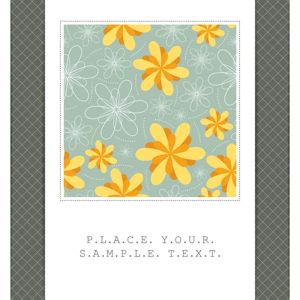 Cartão com flores coloridas —  Vetores de Stock