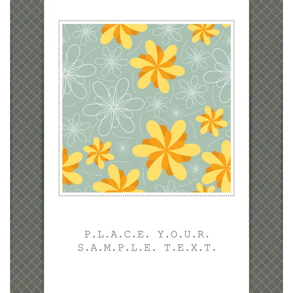 Tarjeta con flores de colores — Vector de stock