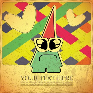 canavar retro zemin üzerine