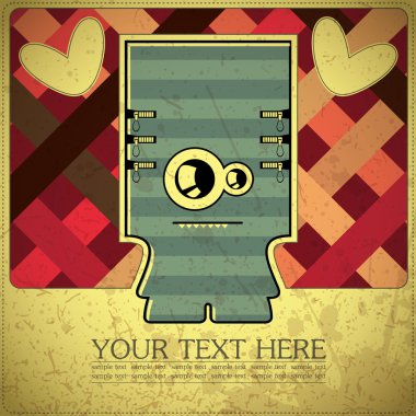 canavar retro zemin üzerine