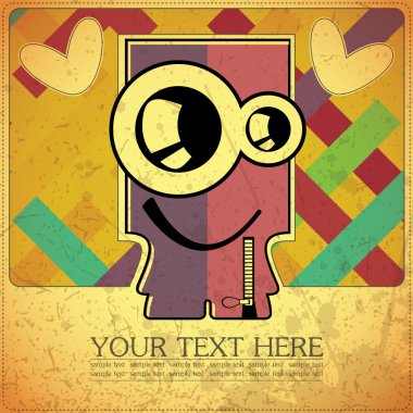 canavar retro zemin üzerine