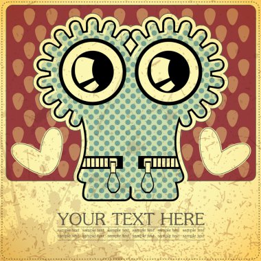 canavar retro zemin üzerine