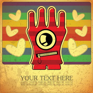 canavar retro zemin üzerine