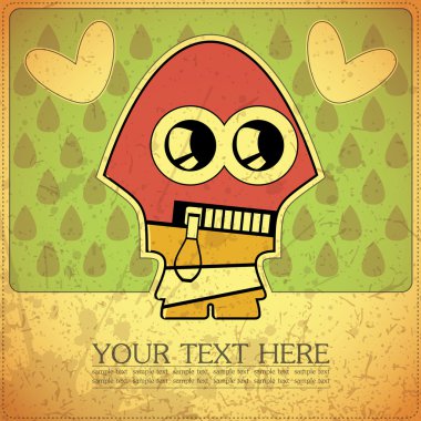 canavar retro zemin üzerine