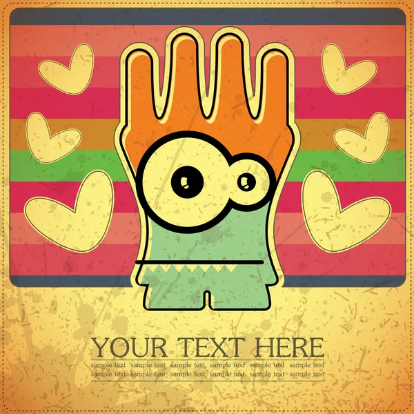 canavar retro zemin üzerine