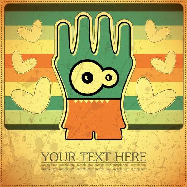 canavar retro zemin üzerine