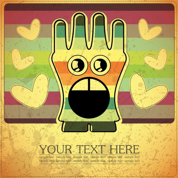 canavar retro zemin üzerine